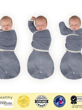 NWOT SwaddleDesigns Omni Swaddle Sack Blue Adjustable Wrap Small 0-3M
